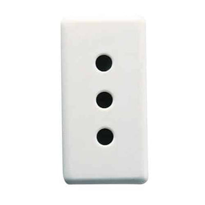 Priza electrica 10A 2P+E tip Italia, alba, compatibila standard italian