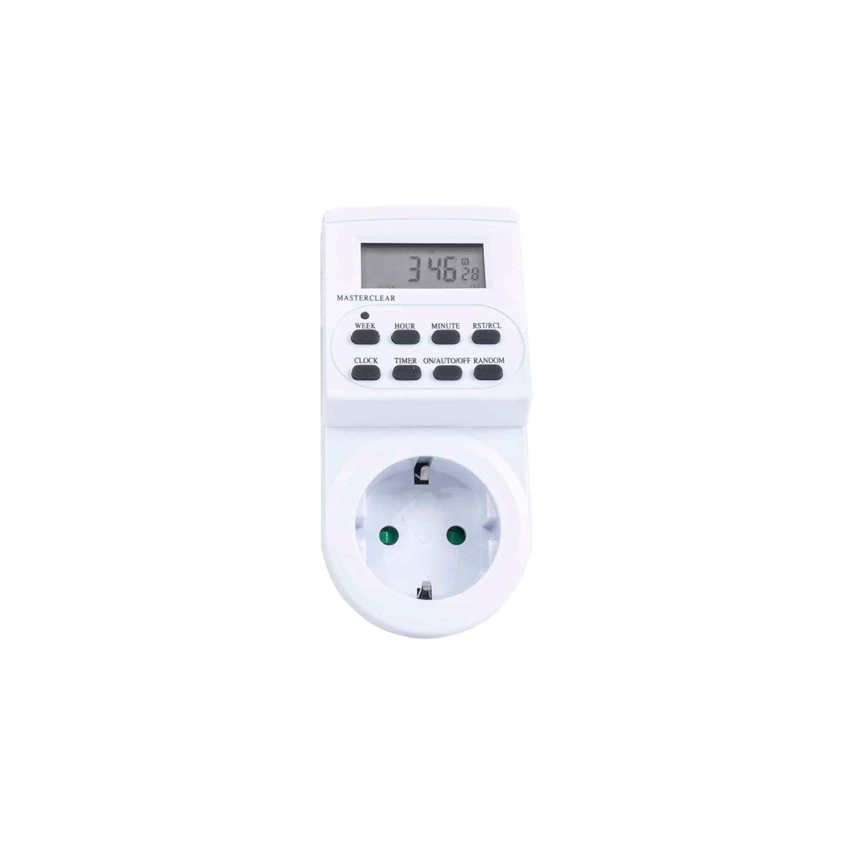 Priza programabila digitala 3600W, 24H/7-16A, temporizator 1 minut, alba