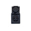 Priza simpla cu capac negru, 16A/250V, grad de protectie IP44