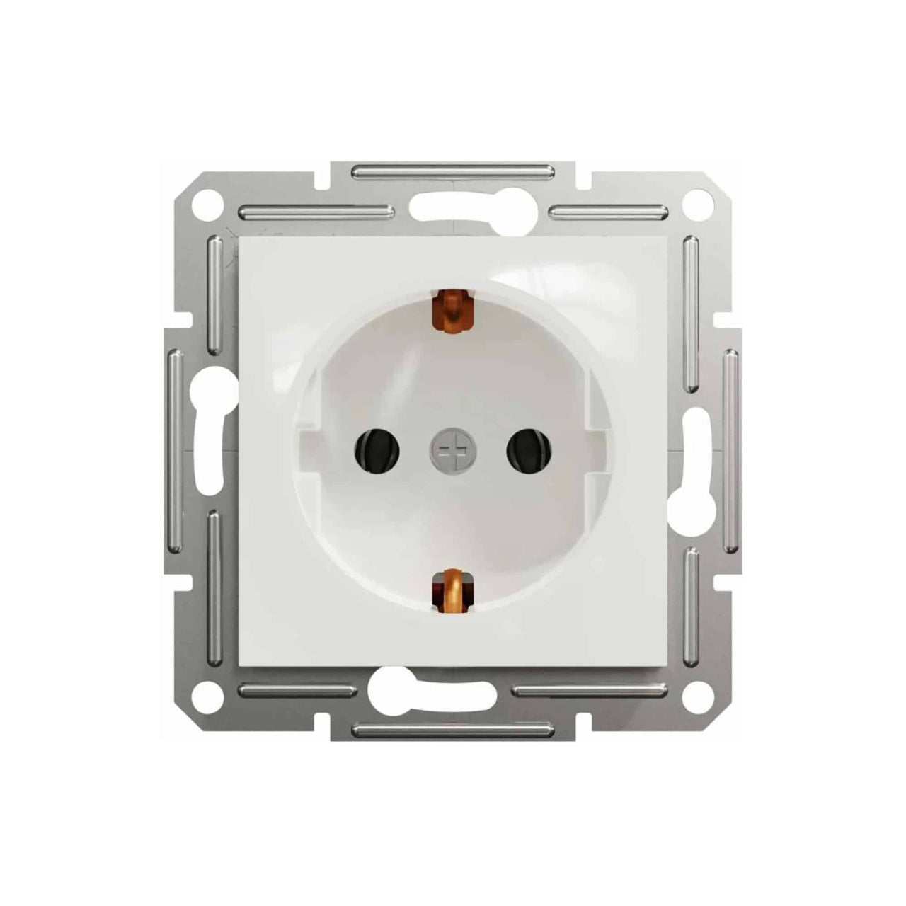 Priza simpla incastrata 16A 250V Asfora alb ABS+PC