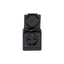Priza simpla neagra cu capac, 16A/250V, IP44, dimensiuni 65x76x50 mm