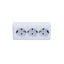 Priza tripla 16A, 250V, dimensiuni 150x65x40 mm, culoare alb