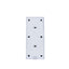 Priza tripla 16A, 250V, dimensiuni 150x65x40 mm, culoare alb