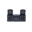 Priza tripla cu capac negru, 16A/250V, protectie IP44, 3 locasuri