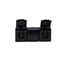 Priza tripla neagra cu capac, 16A/250V, IP44, dimensiuni 200x76x50 mm