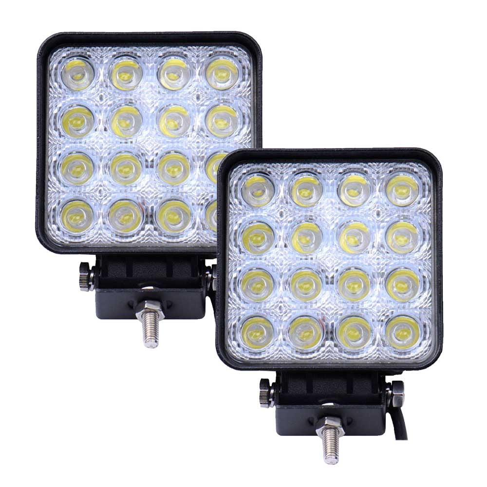 Proiectoare auto, Ishop, Patrate, 48W, 16 Led-uri