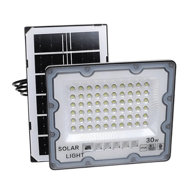 Proiector cu panou solar 30W, doua corpuri iluminat, rezistent pentru exterior
