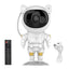 Proiector de stele Astronaut, copii si adulti, LED, Telecomanda, reglare 360º, Alb