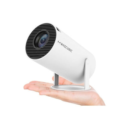 Proiector inteligent portabil HY300, unghi de proiectie reglabil, 1080p, Alb