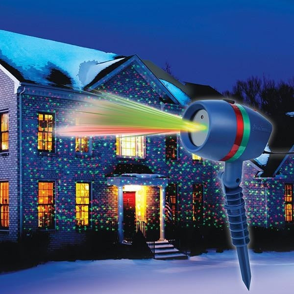 Proiector Laser Cu Lumina Rosu Si Verde, Interior / Exterior, Suport De Tip Tarus Si Piedestal Incluse, Suprafata De Actiune Pana La 60 m, PPR
