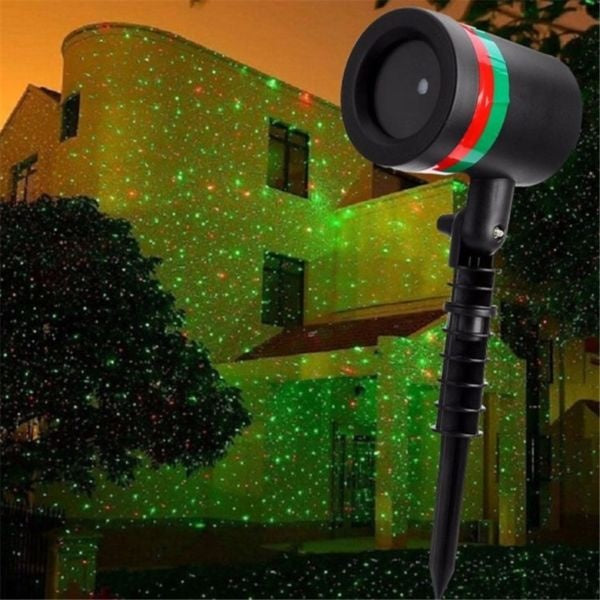 Proiector Laser, Model Interior/ Exterior, Fara Fire, Cu Joc De Lumini In Doua Culori-Rosu si Verde, PPR