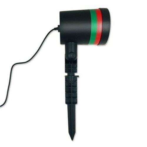 Proiector laser pentru exterior cu lumini rosii si verzi Deliny®, Efecte Lumina 3D, Rezistent La Temperaturi Scazute, Carcasa Negra