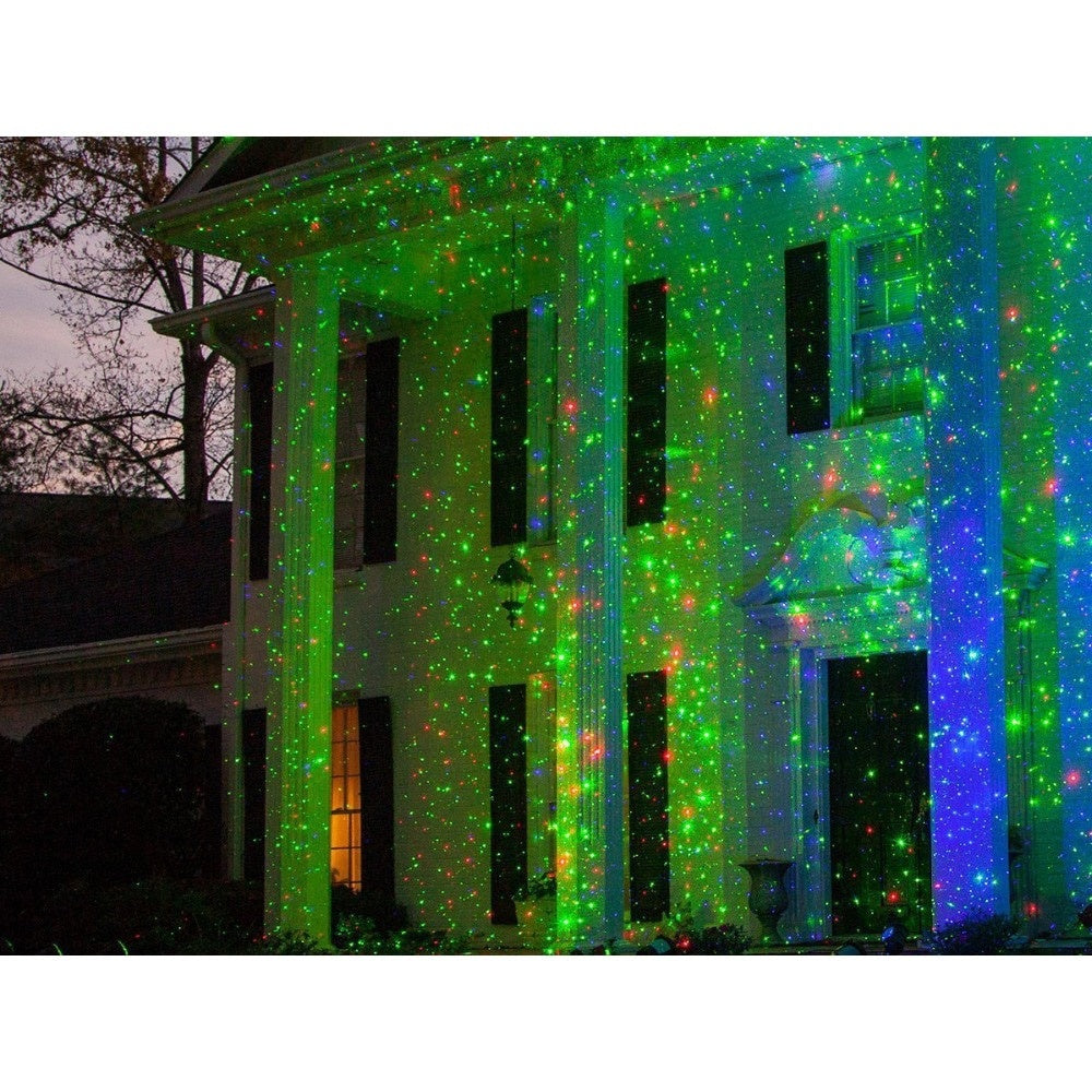 Proiector Laser Star Shower TNS, 8 Seturi de Lumini, Efect 3D Holografic, Casa si Gradina, Static si Miscator, Interior/Exterior, 70-100m2, Albastru