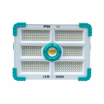 Proiector LED 200W cu incarcare solara si USB, 280 LED-uri, panou incorporabil