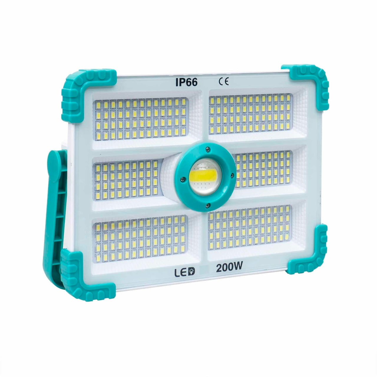 Proiector LED 200W cu incarcare solara si USB, 280 LED-uri, panou incorporabil