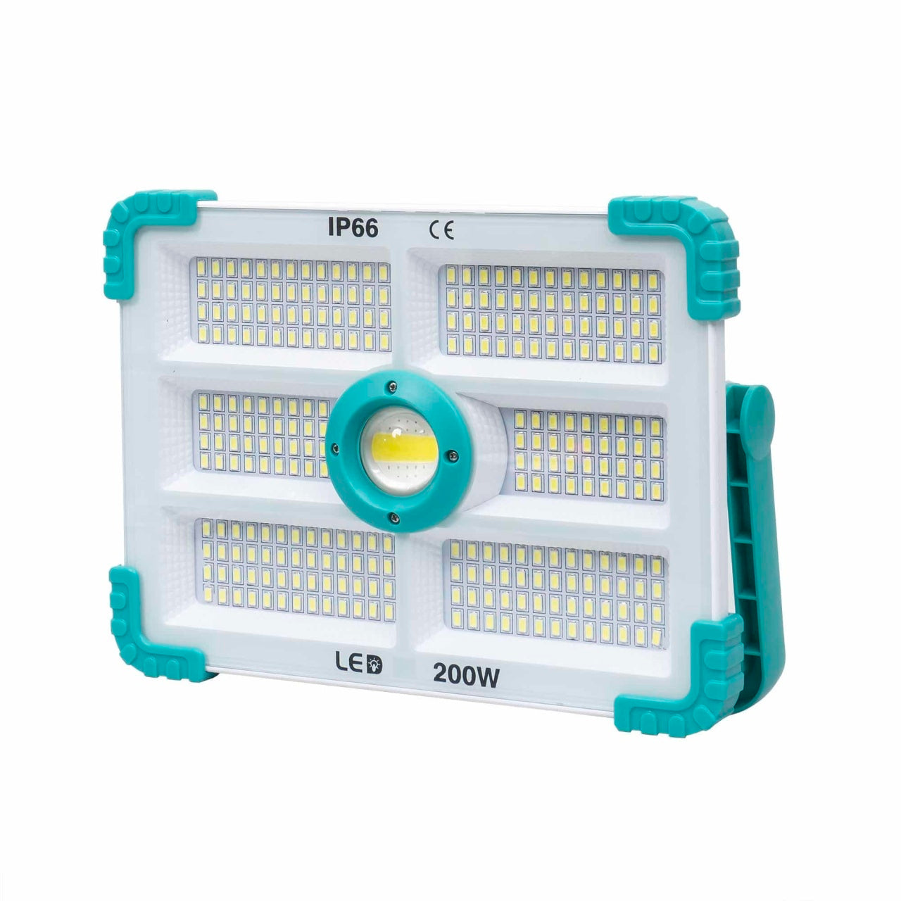 Proiector LED 200W cu incarcare solara si USB, 280 LED-uri, panou incorporabil