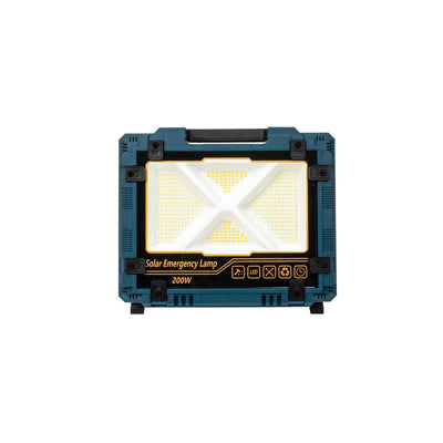 Proiector LED 200W cu incarcare solara si USB, panou solar detasabil