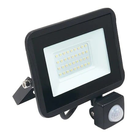 Proiector LED 20W cu senzor de miscare, 2200lm, lumina rece 6400K, IP65