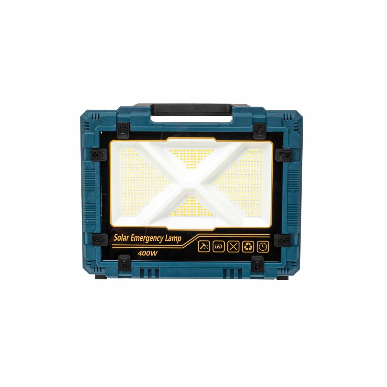 Proiector LED 400W cu incarcare solara si USB, panou incorporabil si detasabil