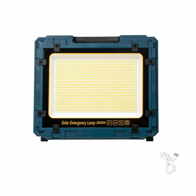 Proiector LED 800W cu incarcare solara si USB, panou detasabil si incorporabil