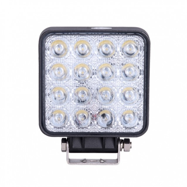 Proiector LED auto offroad 48W 12V-24V, 16 LED, patrat