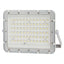 Proiector LED cu incarcare solara, 15W, 1200lm, lumina rece, 6400K, telecomanda, maner de transport, gri