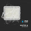 Proiector LED cu incarcare solara, 15W, 1200lm, lumina rece, 6400K, telecomanda, maner de transport, gri