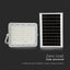 Proiector LED cu incarcare solara, 15W, 1200lm, lumina rece, 6400K, telecomanda, maner de transport, gri