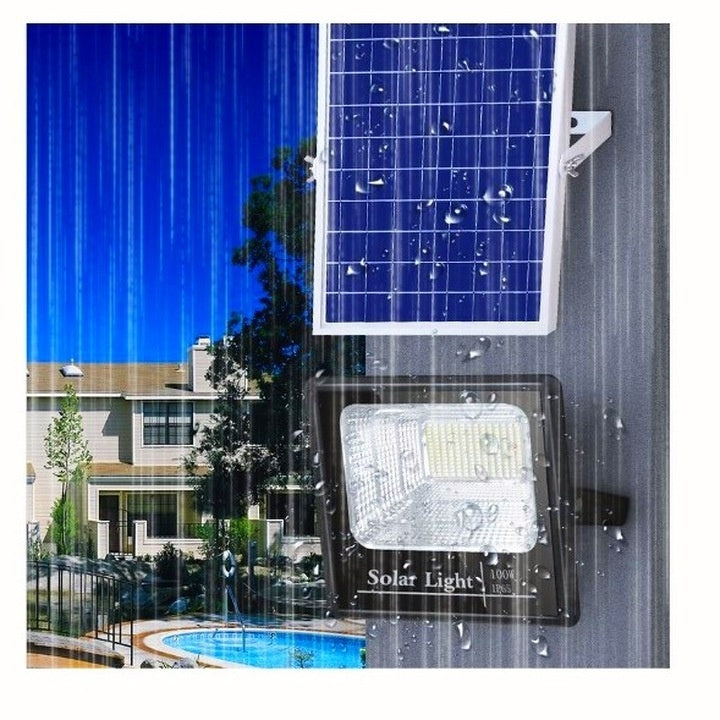 Proiector LED cu incarcare solara, 300 W, panou separat