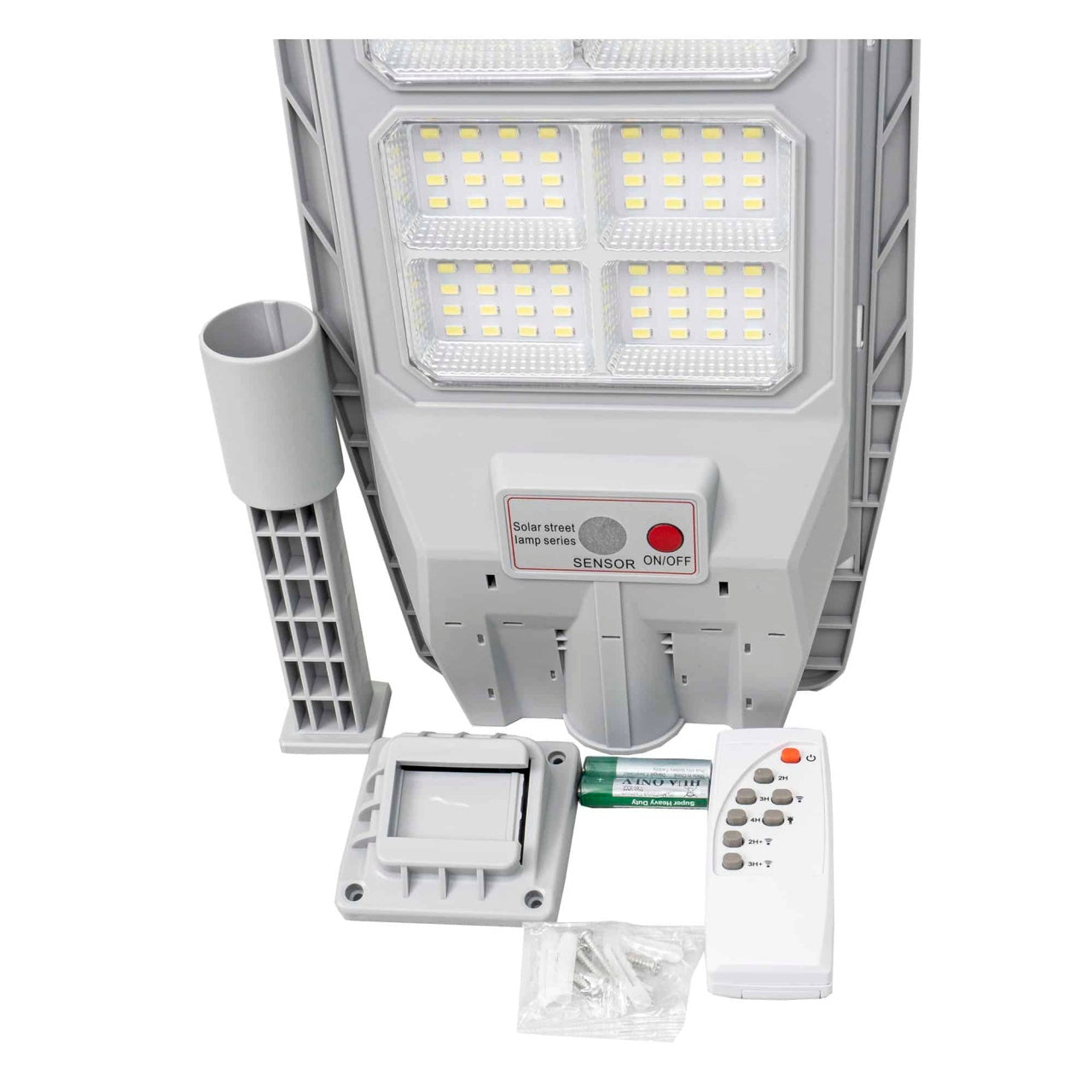 Proiector LED cu incarcare solara 300W, IP65, panou incorporabil, telecomanda