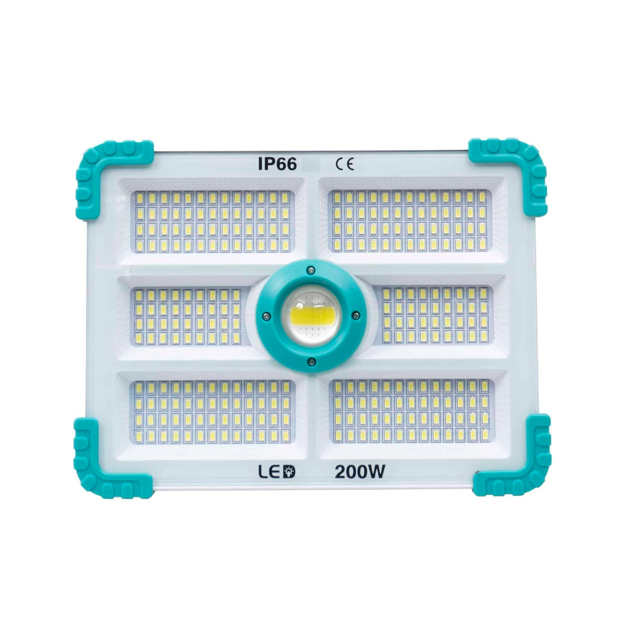 Proiector LED solar 200W cu 280 LED-uri, telecomanda, IP66, acumulator 6000mAh