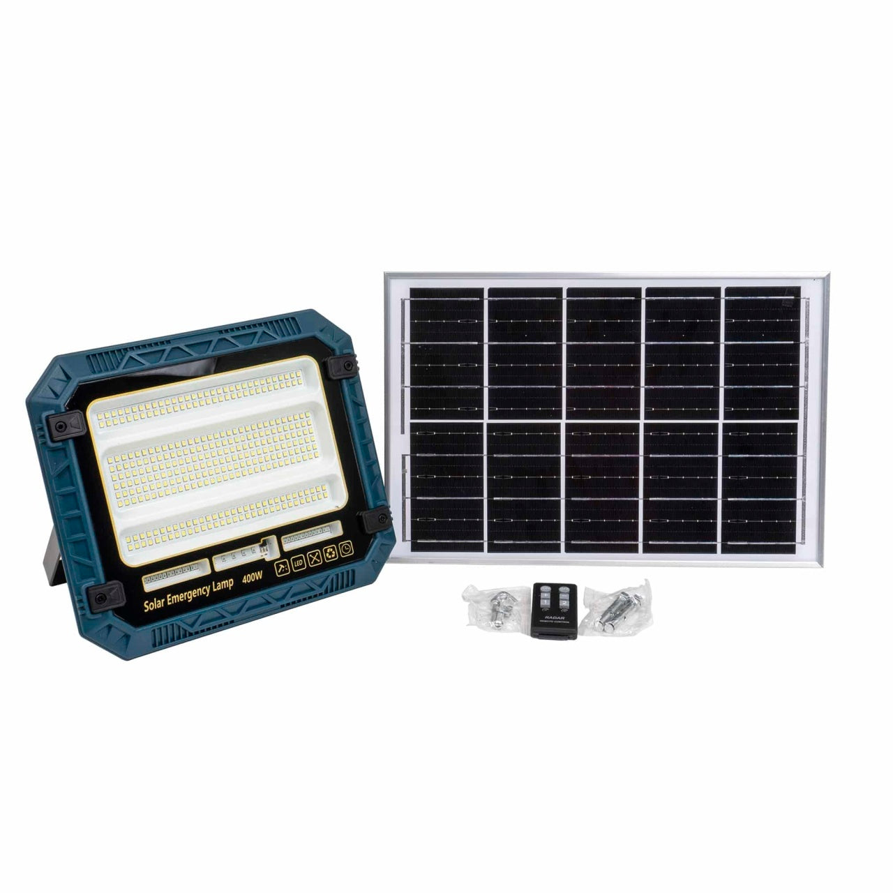 Proiector led solar 400W cu panou separat si telecomanda, rezistent IP66