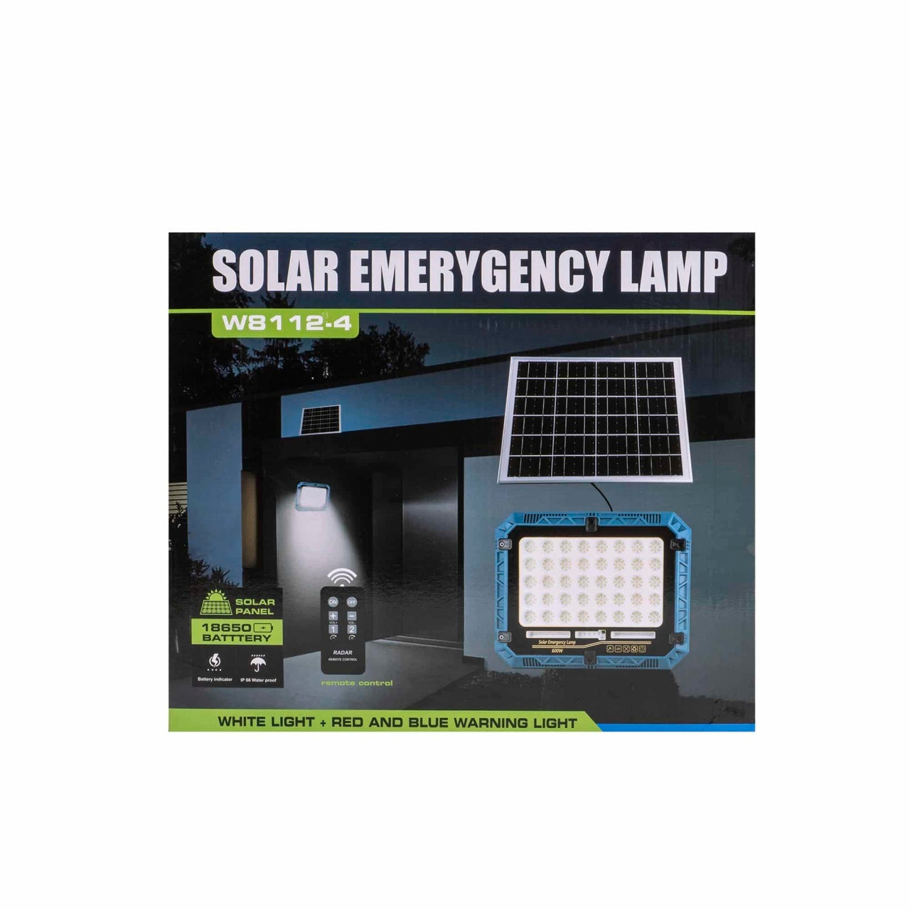 Proiector led solar 600W cu panou separat si telecomanda, IP66 rezistent la apa