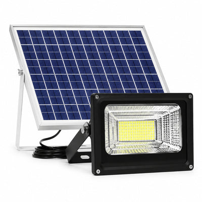 Proiector LED Solar pentru Exterior cu Panou Separat și Telecomandă, Negru – imagine principală