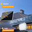 Proiector lumina solar, portabil, cu maner de transport/agatare, iluminat LED, IP65, 3 tonuri de lumina, gri