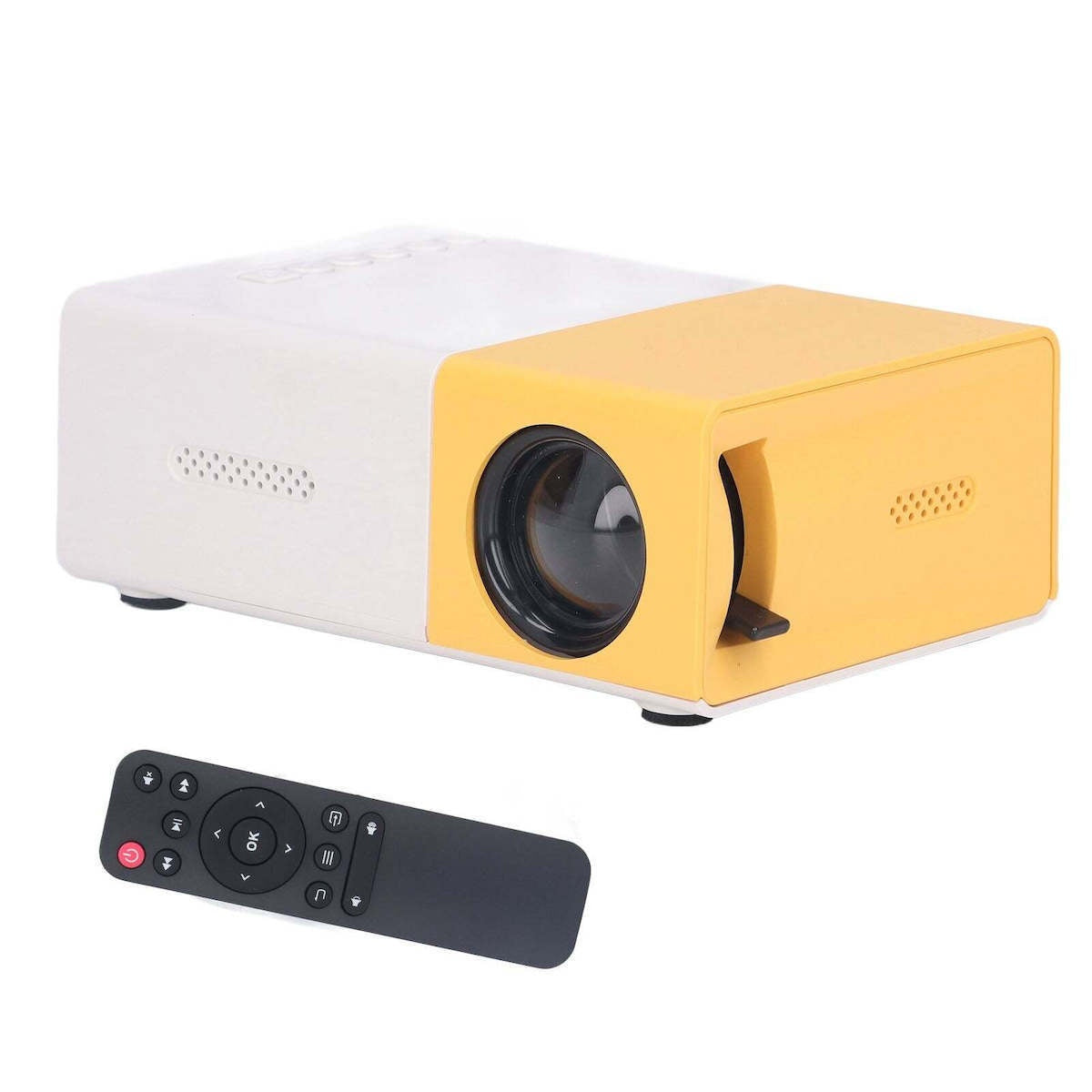Proiector mini LED portabil, 1080P, HDMI, USB, set cu telecomanda, 800x480cm