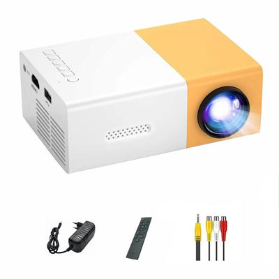 Proiector mini LED portabil, 1080P, HDMI, USB, set cu telecomanda, 800x480cm