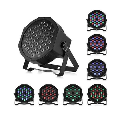 Proiector Par LED FOXMAG24, 36 LED-uri, Diverse Lumini, 110-220V, 50-120W, Design Compact, Usor de folosit, Modern, Negru
