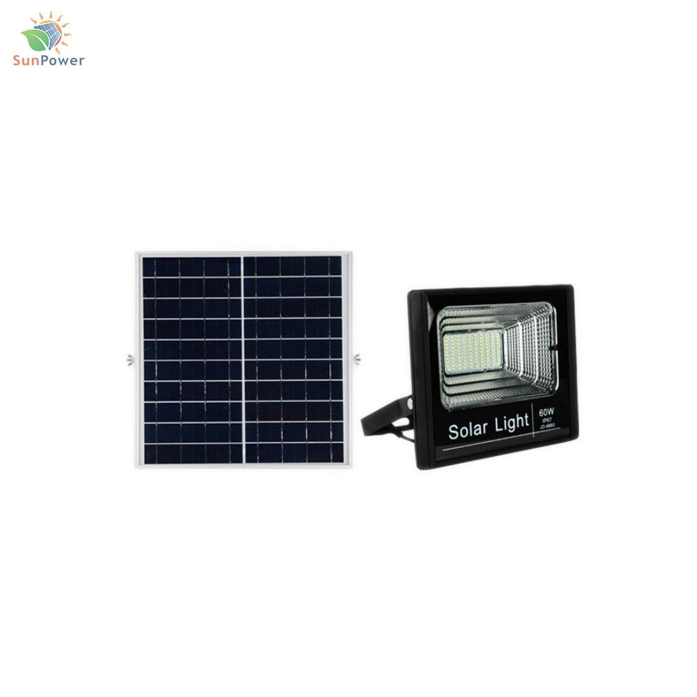 Proiector solar 100 LED IP67 60W 4800lm cu telecomanda
