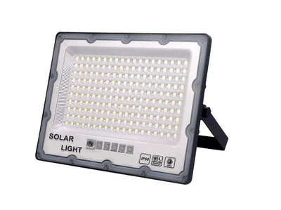 Proiector solar 200W cu panou pentru iluminat exterior, rezistent la apa si praf