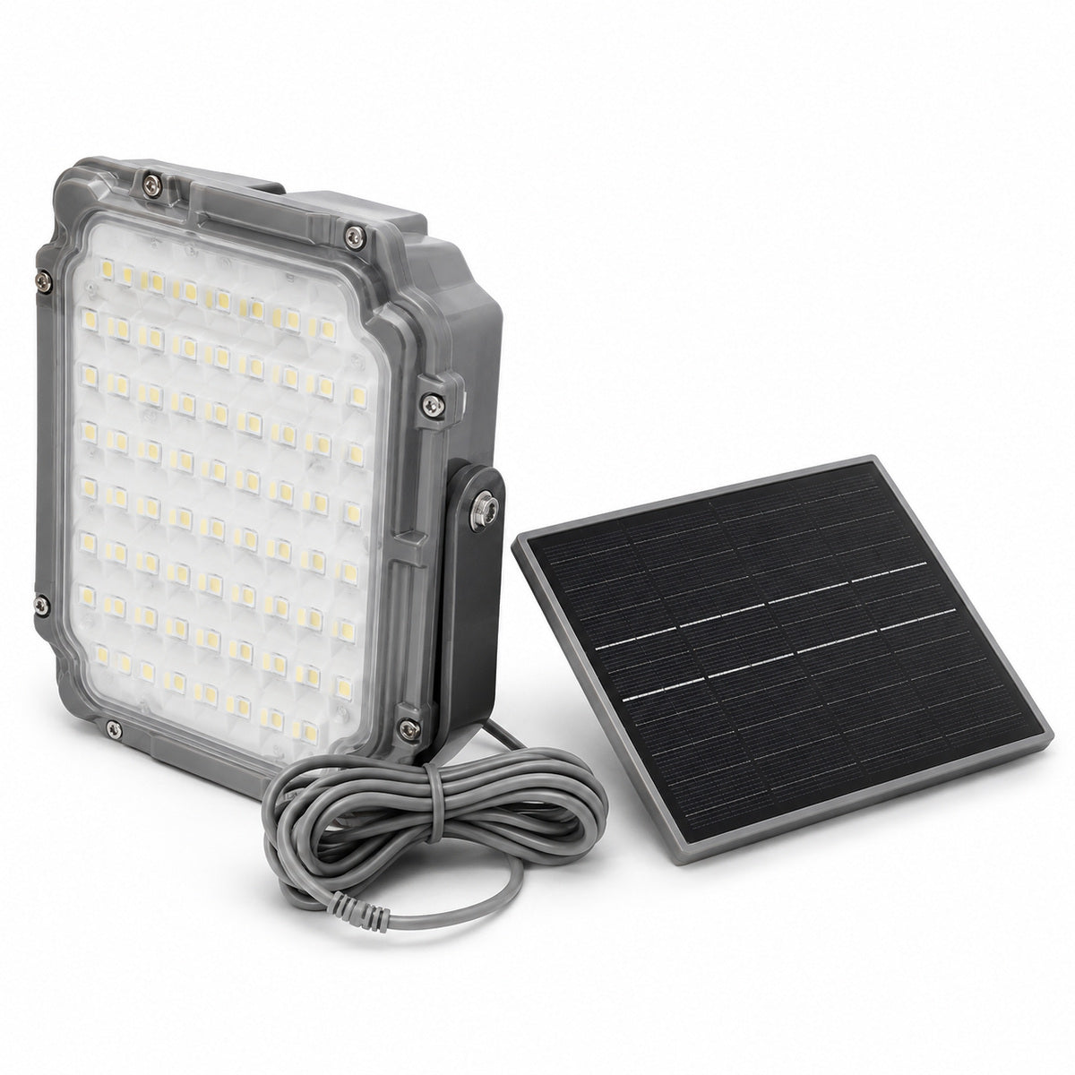 Proiector Solar LED cu Panou Separat, Gri-Negru – imagine principală