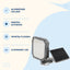 Proiector Solar LED cu Panou Separat, Gri-Negru – imagine 3
