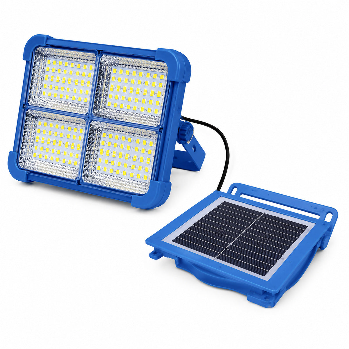 Proiector Solar LED cu Panou Separat și Cablu, Albastru – imagine principală