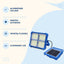 Proiector Solar LED cu Panou Separat și Cablu, Albastru – imagine 3