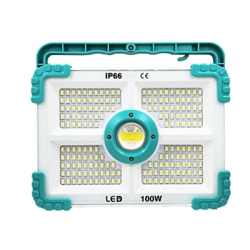 Proiector solar, putere 100W, cu 188 LED-uri, unghi de iluminare 180 grade, 4 moduri de iluminare, gri/verde
