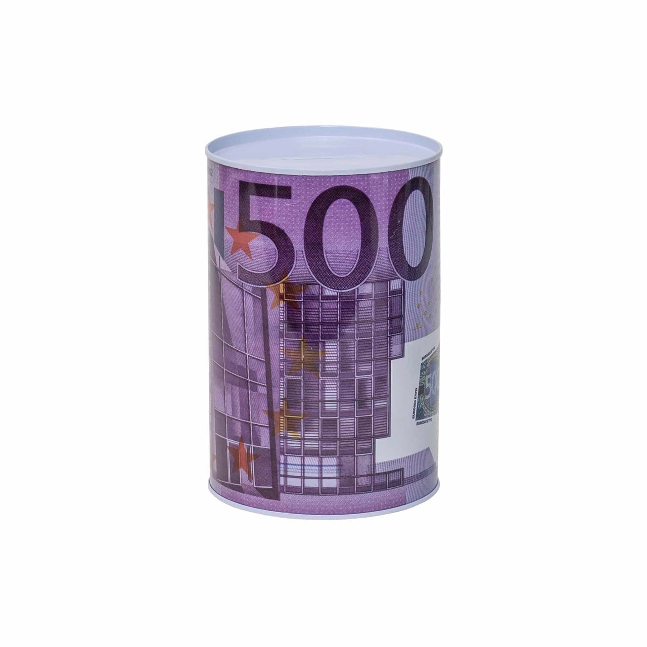 Pusculita metalica cu bancnota 500 euro, 15x10 cm