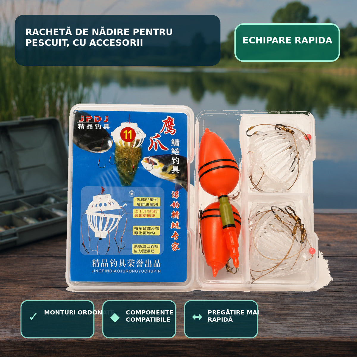 Rachetă de Nădire pentru Pescuit, cu Accesorii – imagine principală