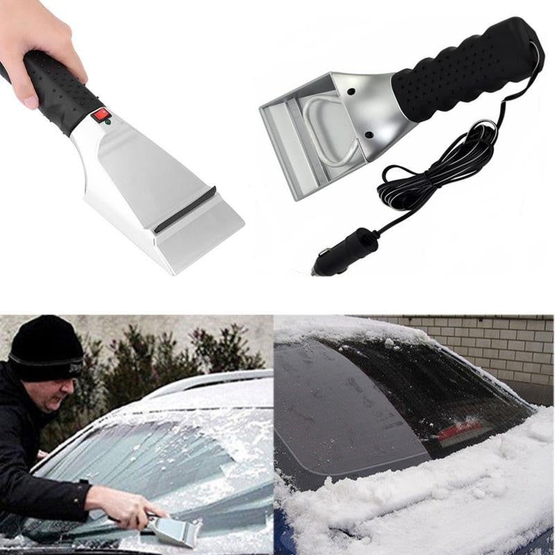 Racleta electrica auto, FOXMAG24, 12V, cu incalzire, pentru zapada si gheata