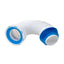 Racord evacuare WC extensibil 50 cm alb-albastru din plastic