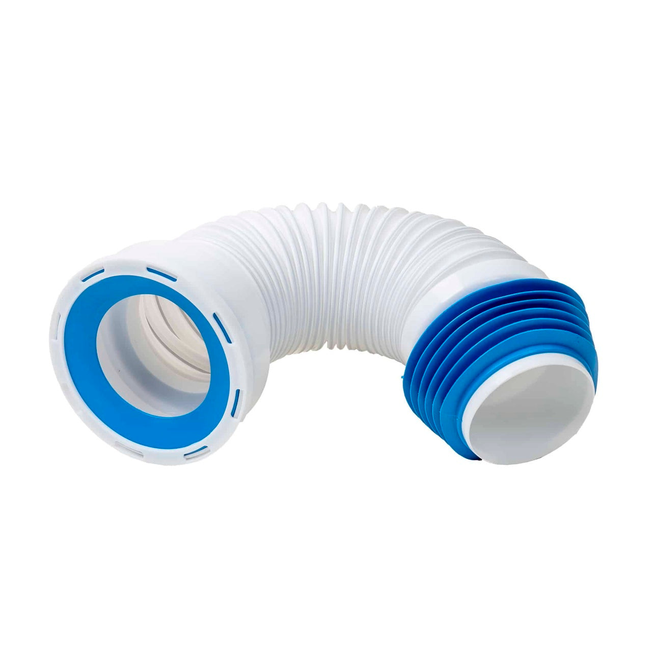 Racord evacuare WC extensibil 50 cm alb-albastru din plastic
